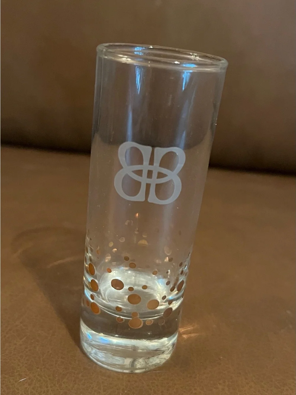 Bailey’s Irish Cream Gold Dot Confetti Heavy Bottom Talk Shot Glasses - Set of 4